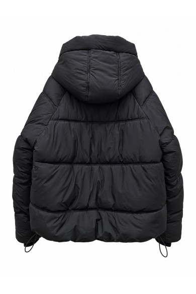 CHAQUETA ACOLCHADA CON CAPUCHA NEGRO TY-M9568