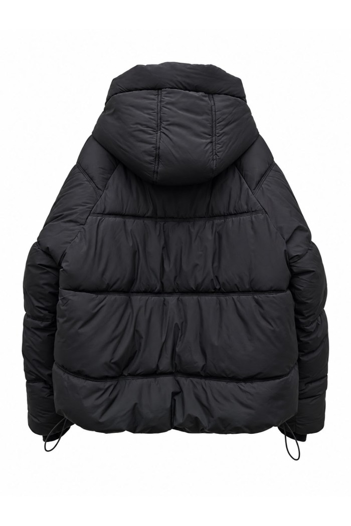 CHAQUETA ACOLCHADA CON CAPUCHA NEGRO TY-M9568