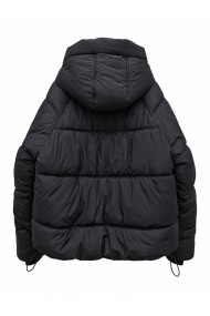 CHAQUETA ACOLCHADA CON CAPUCHA NEGRO TY-M9568