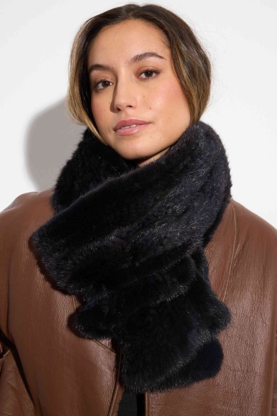 BUFANDA TRENZADA NEGRA PC-XXX5837