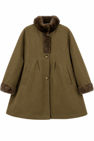 CHAQUETA ACOLCHADA ESTILO WORKWEAR CON ADORNO DE PELO PC-HNWT723