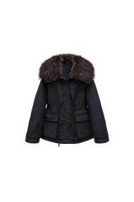CHAQUETA PARKA ACOLCHADA CON CAPUCHA Y ADORNO DE PELO SINTETICO TY-M9612
