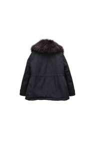 CHAQUETA PARKA ACOLCHADA CON CAPUCHA Y ADORNO DE PELO SINTETICO TY-M9612