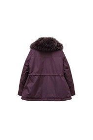 CHAQUETA PARKA ACOLCHADA CON CAPUCHA Y ADORNO DE PELO SINTETICO TY-M9612