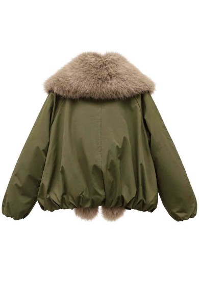 CHAQUETA ACOLCHADA CON CUELLO DE PELO SINTÉTICO TY-M9579