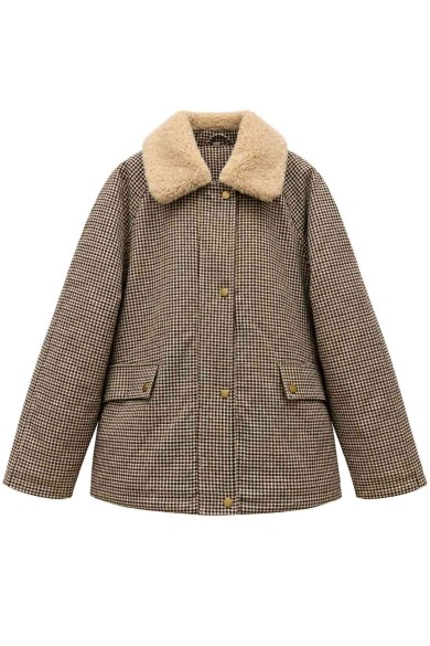 CHAQUETA ACOLCHADA CON CUELLO DE PELO SINTÉTICO TY-M9610