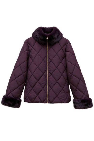 CHAQUETA ACOLCHADA CON CUELLO DE PELO SINTÉTICO TY-M9612