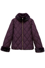 CHAQUETA ACOLCHADA CON CUELLO DE PELO SINTÉTICO TY-M9612