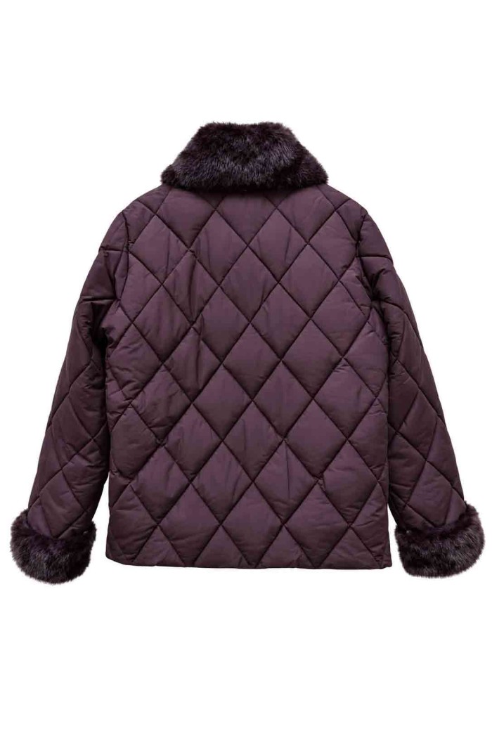 CHAQUETA ACOLCHADA CON CUELLO DE PELO SINTÉTICO TY-M9612