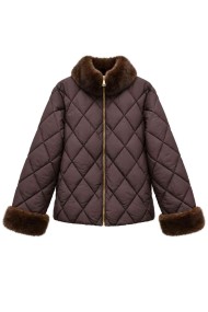 CHAQUETA ACOLCHADA CON CUELLO DE PELO SINTÉTICO TY-M9612