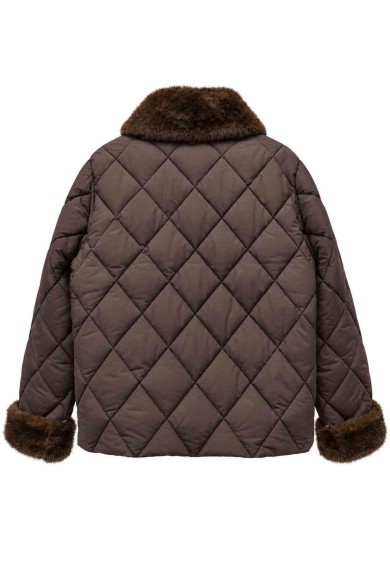 CHAQUETA ACOLCHADA CON CUELLO DE PELO SINTÉTICO TY-M9612