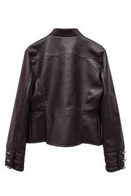 CHAQUETA DE POLIPIEL ESTILO NAPOLEÓN TY-M9616