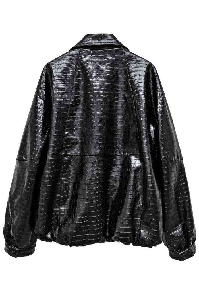 CHAQUETA DE POLIPIEL EFECTO COCODRILO TY-M9617