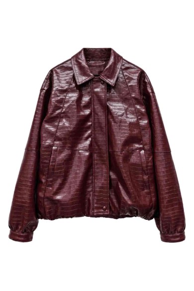 CHAQUETA DE POLIPIEL EFECTO COCODRILO TY-M9617