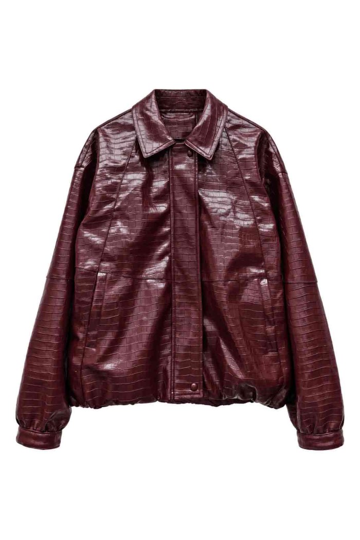 CHAQUETA DE POLIPIEL EFECTO COCODRILO TY-M9617
