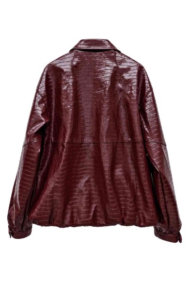 CHAQUETA DE POLIPIEL EFECTO COCODRILO TY-M9617