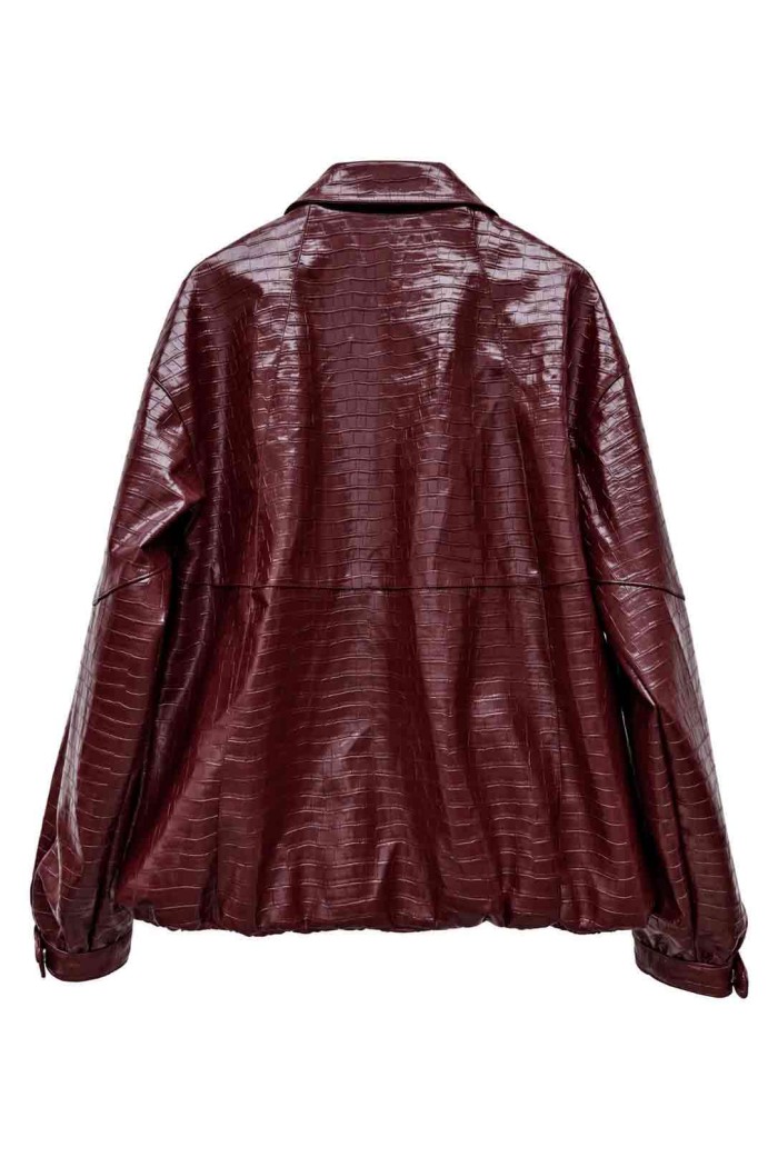 CHAQUETA DE POLIPIEL EFECTO COCODRILO TY-M9617