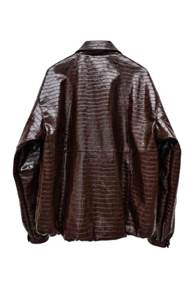 CHAQUETA DE POLIPIEL EFECTO COCODRILO TY-M9617