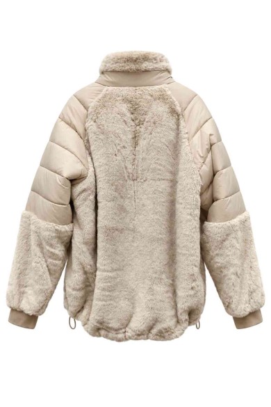 CHAQUETA ACOLCHADA COMBINADA CON PELO SINTÉTICO TY-M9557