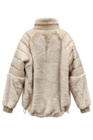 CHAQUETA ACOLCHADA COMBINADA CON PELO SINTÉTICO TY-M9557