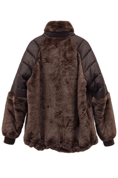 CHAQUETA ACOLCHADA COMBINADA CON PELO SINTÉTICO TY-M9557