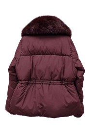 CHAQUETA ACOLCHADA ENTALLADA CON CUELLO DE PELO SINTÉTICO TY-M9591