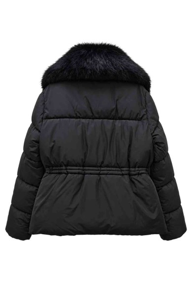 CHAQUETA ACOLCHADA ENTALLADA CON CUELLO DE PELO SINTÉTICO TY-M9591