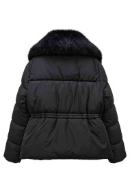 CHAQUETA ACOLCHADA ENTALLADA CON CUELLO DE PELO SINTÉTICO TY-M9591