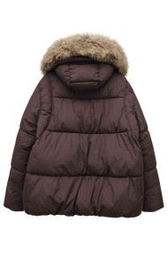 CHAQUETA ACOLCHADA CON CAPUCHA Y PELO SINTÉTICO TY-M9571