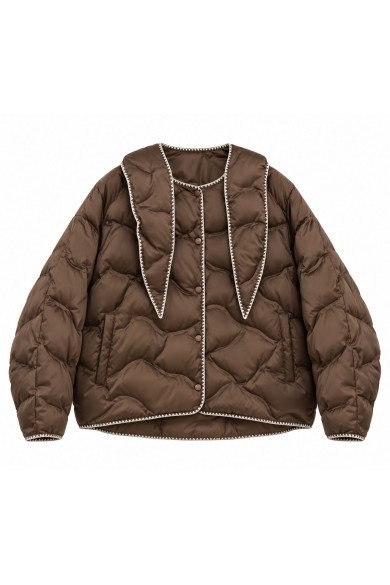 CHAQUETA ACOLCHADA CON CUELLO PAÑUELO FBMZJ16519