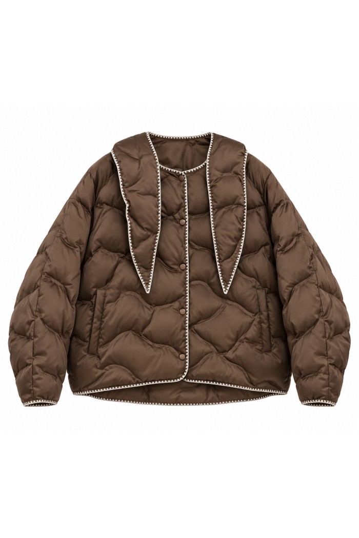 CHAQUETA ACOLCHADA CON CUELLO PAÑUELO FBMZJ16519
