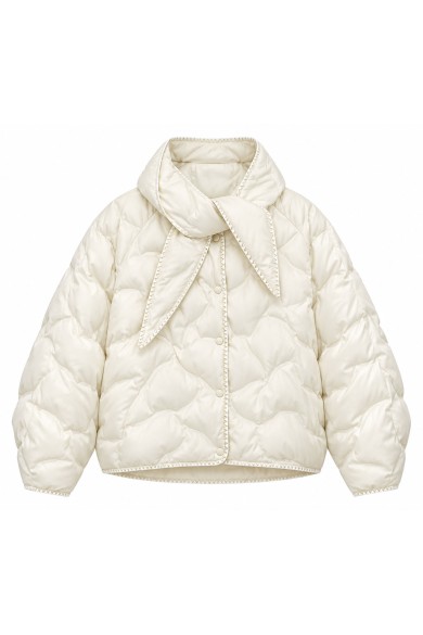 CHAQUETA ACOLCHADA CON CUELLO PAÑUELO FBMZJ16519