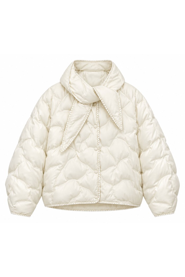 CHAQUETA ACOLCHADA CON CUELLO PAÑUELO FBMZJ16519