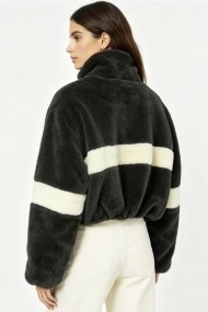 CHAQUETA DE PELO SINTÉTICO BICOLOR 3COLORES OBRF2122