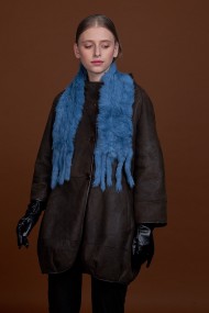 BUFANDA DE PIEL DE CONEJO TEJIDO A MANO VARIOS COLORES PC-WPH5481-02