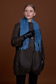 BUFANDA DE PIEL DE CONEJO TEJIDO A MANO VARIOS COLORES PC-WPH5481-02