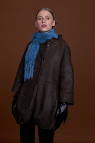 BUFANDA DE PIEL DE CONEJO TEJIDO A MANO VARIOS COLORES PC-WPH5481-02