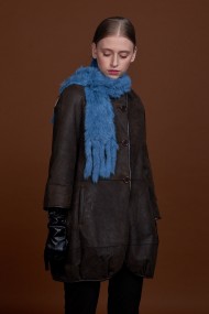 BUFANDA DE PIEL DE CONEJO TEJIDO A MANO VARIOS COLORES PC-WPH5481-02