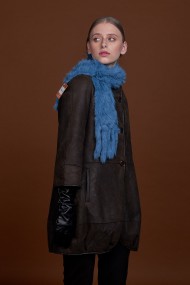 BUFANDA DE PIEL DE CONEJO TEJIDO A MANO VARIOS COLORES PC-WPH5481-02