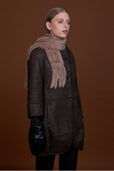 BUFANDA DE PIEL DE CONEJO TEJIDO A MANO VARIOS COLORES Bufanda PC-WPH5481-03