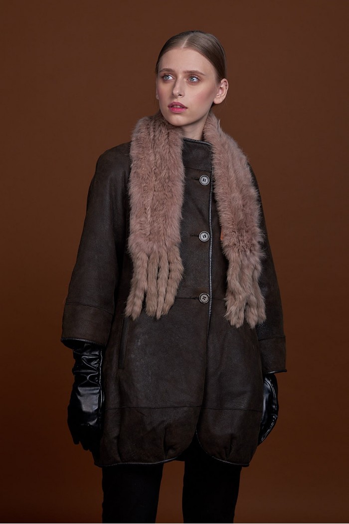 BUFANDA DE PIEL DE CONEJO TEJIDO A MANO VARIOS COLORES Bufanda PC-WPH5481-03