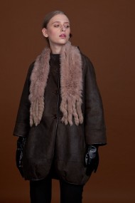 BUFANDA DE PIEL DE CONEJO TEJIDO A MANO VARIOS COLORES Bufanda PC-WPH5481-03