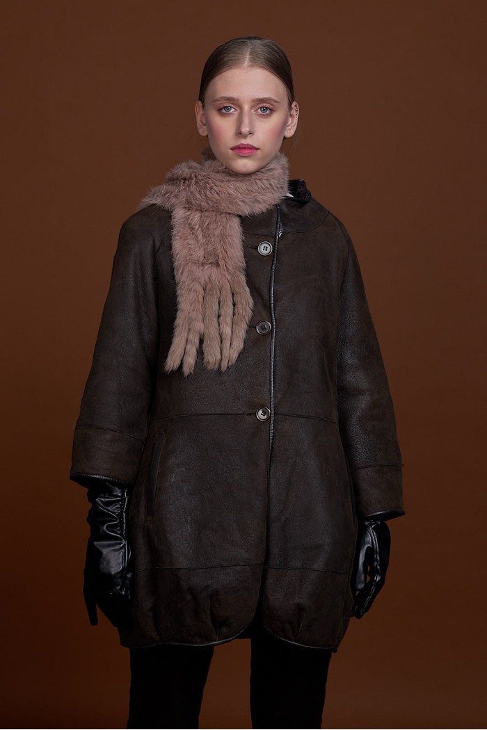 BUFANDA DE PIEL DE CONEJO TEJIDO A MANO VARIOS COLORES Bufanda PC-WPH5481-03