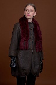 BUFANDA DE PIEL DE CONEJO TEJIDO A MANO VARIOS COLORES PC-WPH5481-04