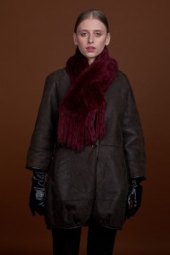 BUFANDA DE PIEL DE CONEJO TEJIDO A MANO VARIOS COLORES PC-WPH5481-04