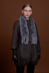 BUFANDA DE PIEL DE CONEJO TEJIDO A MANO VARIOS COLORES PC-WPH5481-05