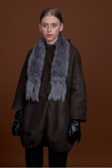 BUFANDA DE PIEL DE CONEJO TEJIDO A MANO VARIOS COLORES PC-WPH5481-05