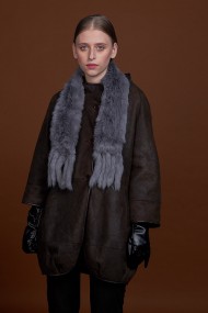 BUFANDA DE PIEL DE CONEJO TEJIDO A MANO VARIOS COLORES PC-WPH5481-05