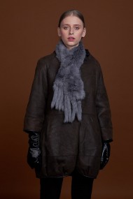 BUFANDA DE PIEL DE CONEJO TEJIDO A MANO VARIOS COLORES PC-WPH5481-05