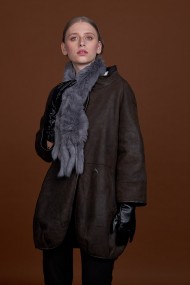 BUFANDA DE PIEL DE CONEJO TEJIDO A MANO VARIOS COLORES PC-WPH5481-05